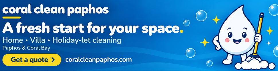 CoralClean. A fresh start for your space. Home, villa and holiday-let cleaning in Paphos and Coral Bay. Get a quote at coralcleanpaphos.com.